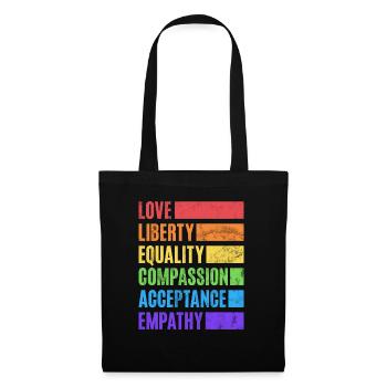 Gleichheit LGBTQ Rainbow Flag LGBTQ Stolz - Stoffbeutel - Schwarz - Vorne