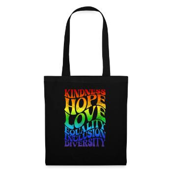 Gleichheit LGBTQ Rainbow Flag LGBTQ Stolz - Stoffbeutel - Schwarz - Vorne