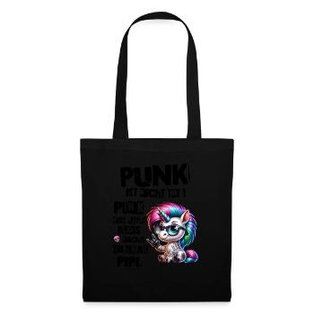 Punk Rock - Ich bin alt aber Punk ist nicht tot - Stoffbeutel - Schwarz - Vorne