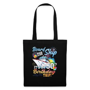 Celebrating 50th Birthday with a Cruise Adventure - Tote Bag - black - Front