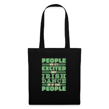 Irish Dance Irischer Tanz - Stoffbeutel - Schwarz - Vorne