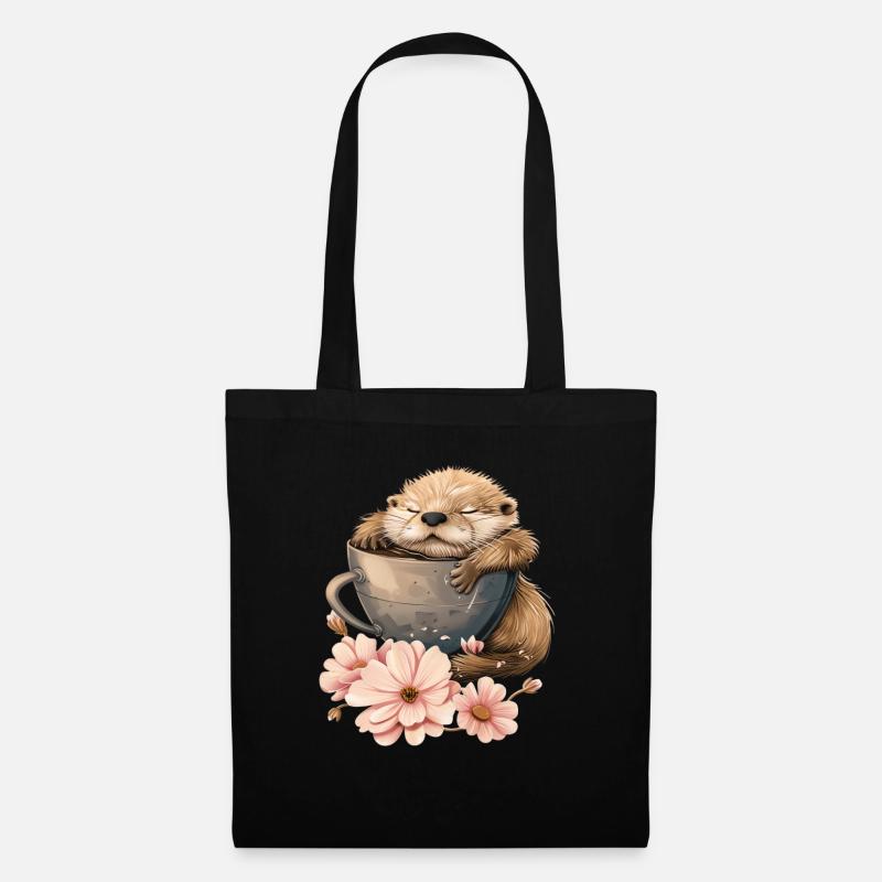 Otter - Stoffbeutel - Schwarz