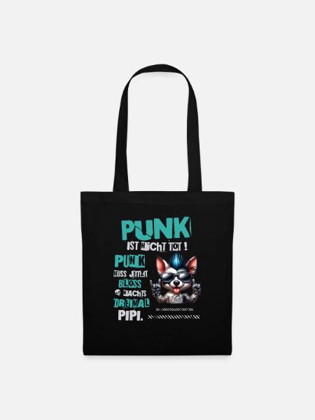 Punk Rock - Ich bin alt aber Punk ist nicht tot - Stoffbeutel - Schwarz