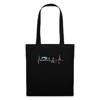 Quilt Knitting Crochet Sewing Machine Fabric - Tote Bag - black - Front