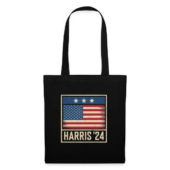 Harris 2024 Vintage Election Patriotic Campaign - Tote Bag - black - Front