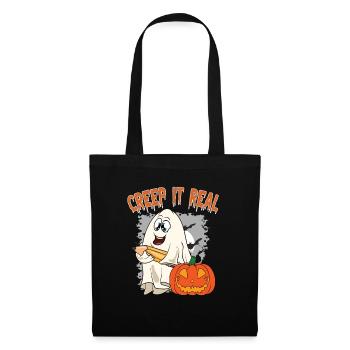 Mignon Halloween Fantôme Halloween - Sac en tissu - noir - Devant