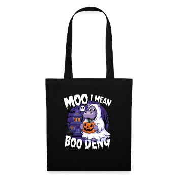 Funny Hippo Halloween Ghost Costume Boo Deng Pun - Stoffbeutel - Schwarz - Vorne