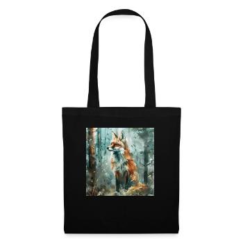 Fuchs - Stoffbeutel - Schwarz - Vorne
