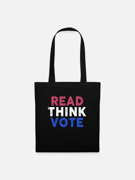 Read Think Vote - Stoffbeutel - Schwarz