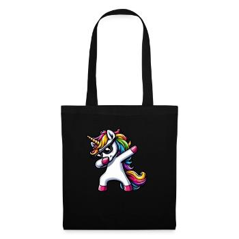Licorne à pois surprise Rainbow Girl - Sac en tissu - noir - Devant