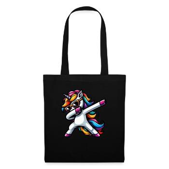 Licorne à pois surprise Rainbow Girl - Sac en tissu - noir - Devant