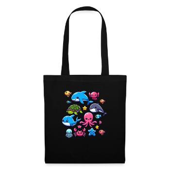 Colorful sea creatures for kids Sea creatures - Tote Bag - black - Front