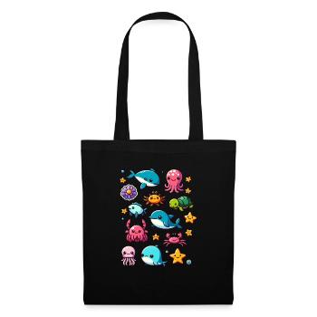 Colorful sea creatures for kids Sea creatures - Tote Bag - black - Front