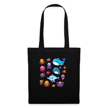 Colorful sea creatures for kids Sea creatures - Tote Bag - black - Front