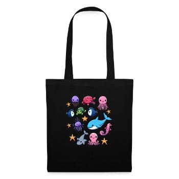 Colorful sea creatures for kids Sea creatures - Tote Bag - black - Front
