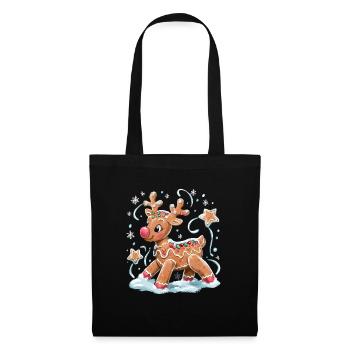 Reindeer Deer Xmas Reindeer Christmas Christmas - Tote Bag - black - Front