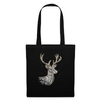 Reindeer Deer Xmas Reindeer Christmas Christmas - Tote Bag - black - Front