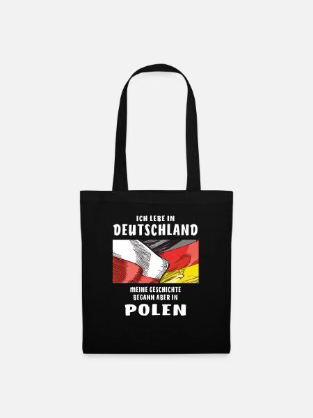 POLEN DEUTSCHLAND ICH LEBE IN - Stoffbeutel - Schwarz