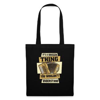 Accordéon - Sac en tissu - noir - Devant