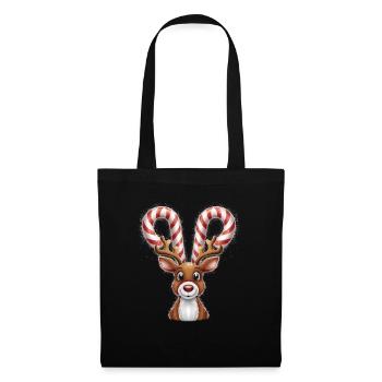 Reindeer Deer Xmas Reindeer Christmas Christmas - Tote Bag - black - Front