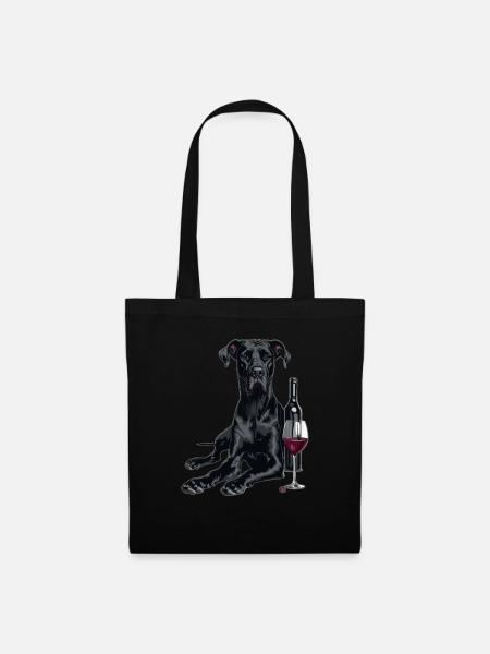 Deutsche Dogge - Stoffbeutel - Schwarz