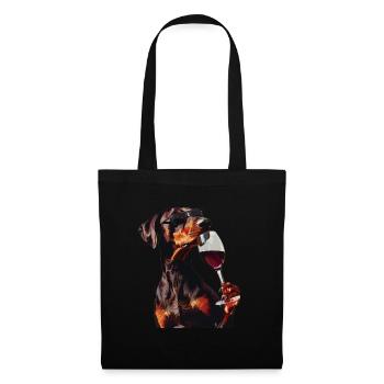 Doberman - Sac en tissu - noir - Devant