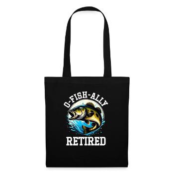 Pêcheur à la retraite Pêche à l’achigan Poisson-chat Retraite - Sac en tissu - noir - Devant