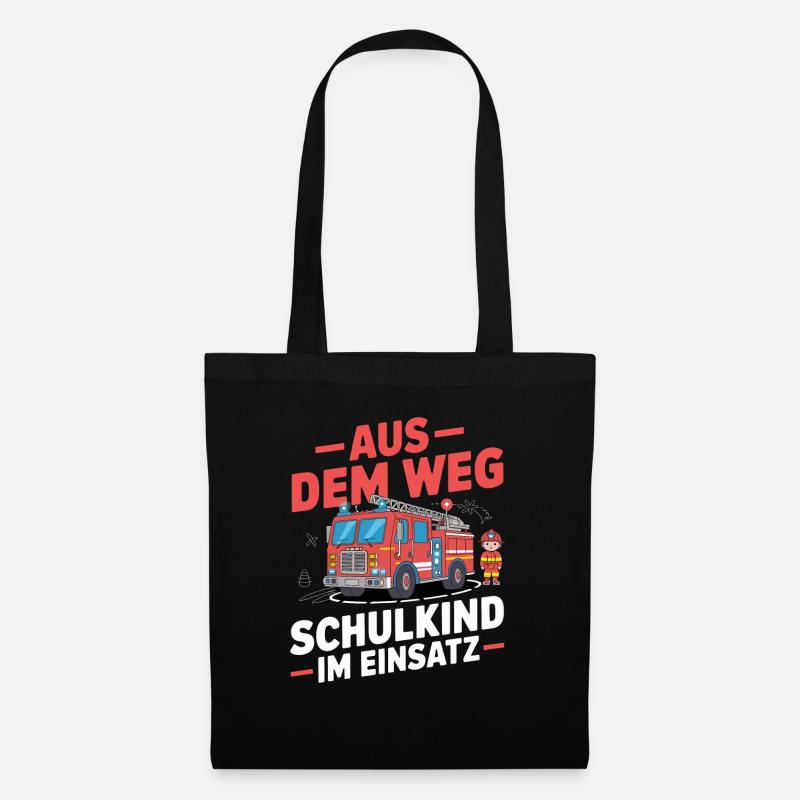 Aus dem Weg Schulkind im Einsatz Einschulung - Stoffbeutel - Schwarz