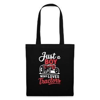 Tracteur Trekker Agriculteur Agriculteur Ferme Tracteur Champ - Sac en tissu - noir - Devant
