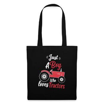 Tracteur Trekker Agriculteur Agriculteur Ferme Tracteur Champ - Sac en tissu - noir - Devant