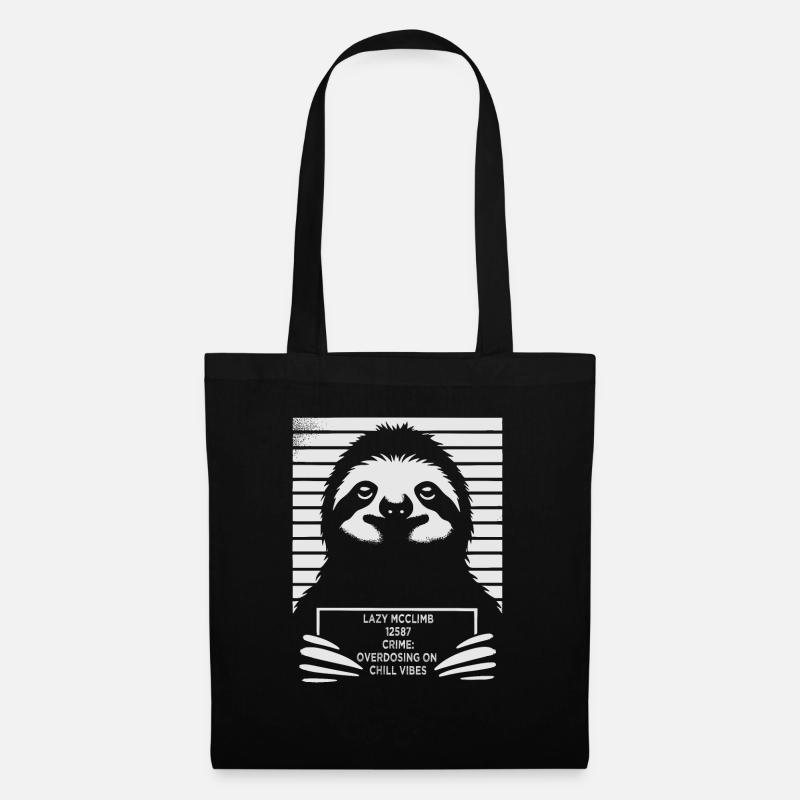 Sloth Mugshot - Tote Bag - black