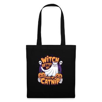 Halloween Cat Forget Candy Give Me A Cat - Tote Bag - black - Front