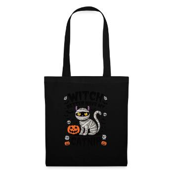 Halloween Cat Forget Candy Give Me A Cat - Tote Bag - black - Front