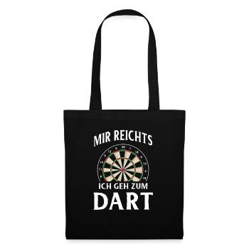 Dart Geschenk Dartboard Dartspieler Bullseye - Stoffbeutel - Schwarz - Vorne