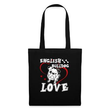 English Bulldog Love Funny English Bulldog - Tote Bag - black - Front