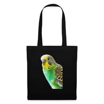 Perruche ondulée - Sac en tissu - noir - Devant