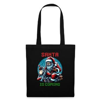 Motorcycle Santa Claus Biker Christmas - Tote Bag - black - Front