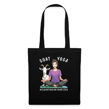 CHÈVRE YOGA RELAXATION SUR QUATRE PATTES - Sac en tissu - noir - Devant