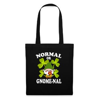 Jardinage de gnome normal ou gnome-na drôle - Sac en tissu - noir - Devant