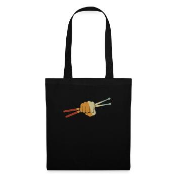 Tambours Tambours Baguette Batteur Musique Groupe Rock - Sac en tissu - noir - Devant
