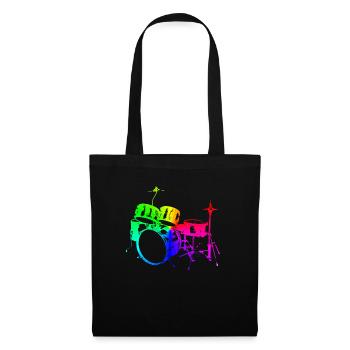 Drums Drums Drumstick Drummer Music Band Rock - Tote Bag - black - Front