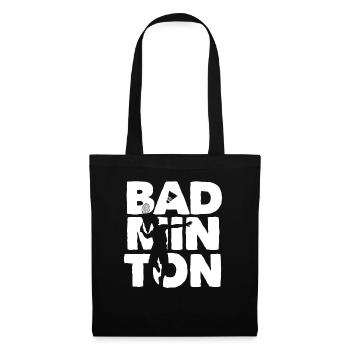Racquet Shuttlecock Player Badminton - Tote Bag - black - Front