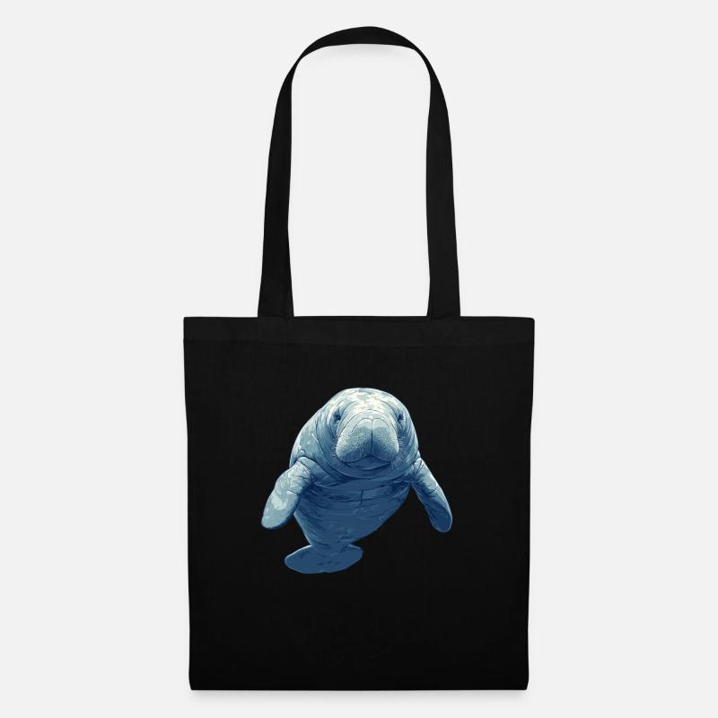 Seekuh Manatees Manatee - Stoffbeutel - Schwarz