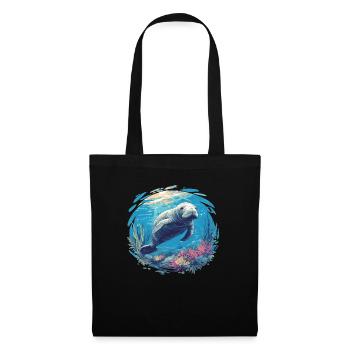 Lamantins Seekuh Lamantin - Sac en tissu - noir - Devant