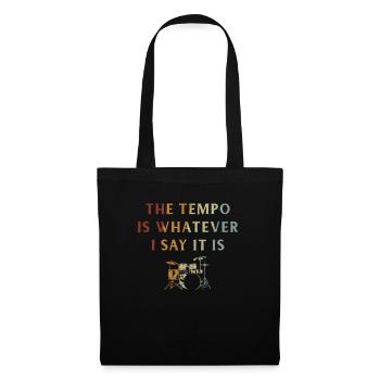 Tambours Tambours Baguette Batteur Musique Groupe Rock - Sac en tissu - noir - Devant