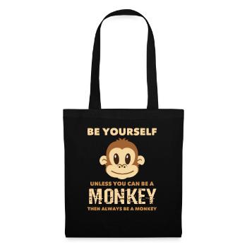 Monkey Gorilla à moins que vous ne puissiez être Monkey - Sac en tissu - noir - Devant