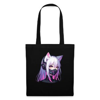 Japanische Manga Anime Ästhetik Cyberpunk Techwear - Stoffbeutel - Schwarz - Vorne