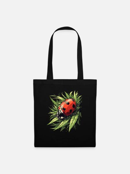 Ladybug Marienkäfer - Stoffbeutel - Schwarz