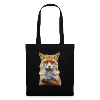 Fuchs - Stoffbeutel - Schwarz - Vorne