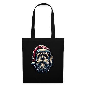 Père Noël Chien Noël Hommes et femmes - Sac en tissu - noir - Devant